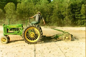 John Deere B and Plow