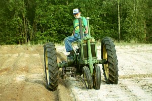 John Deere B and Plow